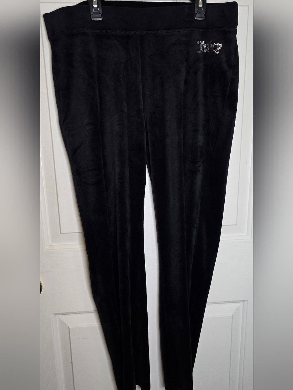 Juicy Couture Black velour track pants Sz Medium